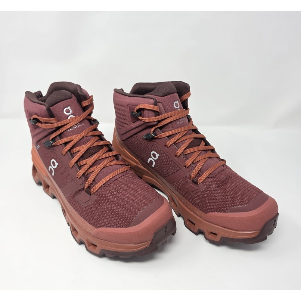 On Cloudrock 2 Waterproof Women's 9.5 Hiking‎ Boot Beet/Auburn